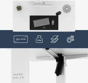 Elektrický výškovo nastaviteľný stôl Mark Adler Leader 7.3 biely