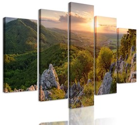 5-dielny obraz pohľad na krásnu Slovenskú prírodu