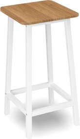 Barová židle Kent bílá/dub přírodní