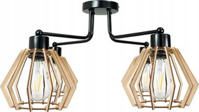 Závesná lampa DRON 4xE27 WOOD DIAMOND