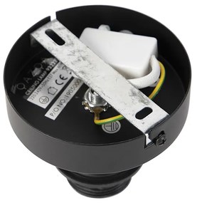 Moderné stropné svietidlo čierne so zlatom 47 cm Duo tienidlo - Combi