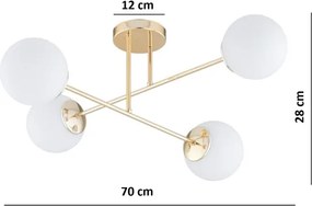 Brilagi - Prisadený luster MILO 4xE27/60W/230V zlatý
