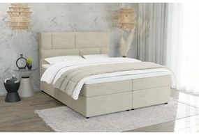 Béžová boxspring posteľ s úložným priestorom 140x200 cm Lola – Ropez