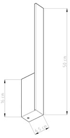 Nástenné LED svietidlo Lahti s, 1x LED 8-10w, 3000k, g
