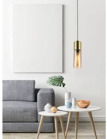 GLOBO 21000HM - Luster na lanku ANNIKA 1xE27/25W/230V pr. 10,5 cm mosadz