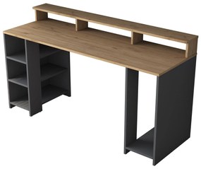PC stolík Sikine 4 (orech + antracit) . Vlastná spoľahlivá doprava až k Vám domov. 1095012