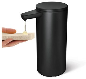Matne čierny bezdotykový oceľový dávkovač mydla 414 ml – simplehuman