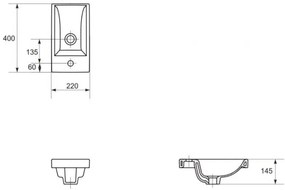 Cersanit SET 888 LARA COMO 40 cm, skrinka s umývadlom, šedá S801-189 - Cersanit