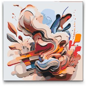 Gario Maľovanie podľa čísel Abstraktná akvarelová škvrna 2 Rozmery: 80 x 80 cm, Rámovanie: S vnútorným rámom
