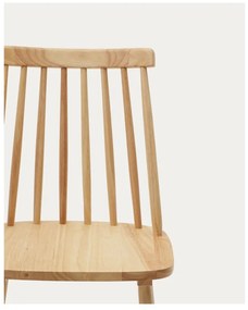 Jedálenské stoličky v súprave 2 ks z kaučukového dreva v prírodnej farbe – Kave Home