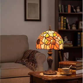 Brilagi - Tiffany vitrážová stolná lampa SUNFLOWER 1xE27/60W/230V