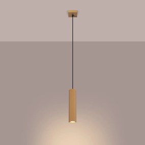 Závesné svietidlo Karbon, 1x zlaté kovové tienidlo