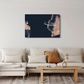 Obraz - Tmavomodrá abstrakcia (90x60 cm)