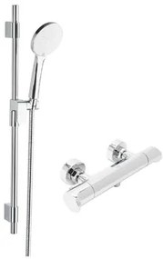 Sprchová batéria SAT Dark so sprchovacím setom 150 mm chróm SATBSDA268CRSET