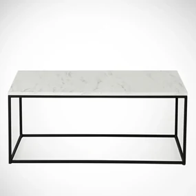 Konferenční stolek Cosco mramor bílý/černý