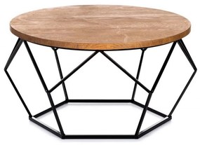 HowHomely Konferenčný stolík OAKLOFT 40x70 cm čierna/dub 10-1562-70-BDO-OAK