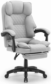 Ergonomická kancelárska stolička HC-1031 s podnožkou - sivá