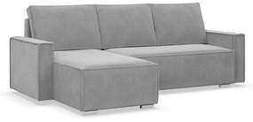 Rohová rozkladacia sedacia súprava LUCCA Sivá I