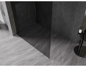 Mexen, Mexen Kioto-X sprchová stena 60 x 200 cm, grafit 10 mm, zlatá - 800-060-101-50-40-X