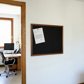 Toptabule.sk  Čierna magnetická tabuľa NATURE LINE v drevenom ráme PALISANDER 100×150 cm