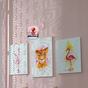 Detské nástenné svietidlo Lola, 1x plastové tienidlo so vzorom, p