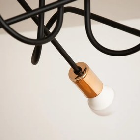 LED prisadený luster OXFORD 3×E27/15W/230V čierny