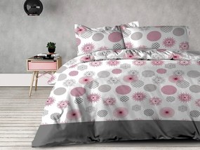 XPOSE® Flanelové obliečky GEMA - biele/sivé