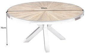 Okrúhly jedálenský stôl Shark 120 cm teak
