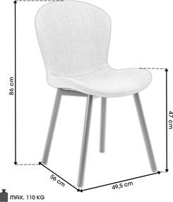 FIORA Béžové (tkanina Apia 453)/čierny rám - MODERNÁ ČALÚNENÁ STOLIČKA DO OBÝVAČKY/ JEDÁLNE LOFT