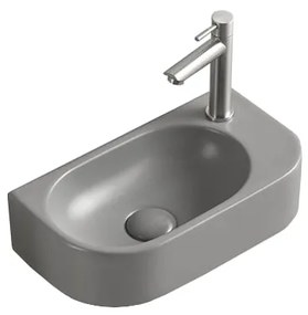 Mexen Viera, umývadlo na dosku 40x21x12 cm, ľavé, svetlá šedá matná, 21274061L