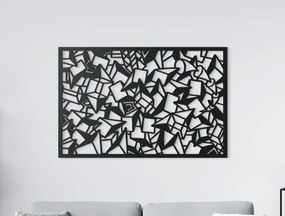 drevko Obraz z dreva Polygonalia Rozmer obrazu: 29 x 44,5 cm, Farba dekorácie: Čierna