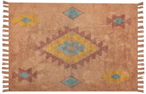 Bavlnený koberec 160 x 230 cm oranžová IGDIR Beliani