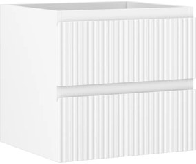 Mexen Rivel, kúpeľňová skrinka 50 cm, 2 zásuvky, drážkovaná, biela matná, 91A20-05047-2-BFF01