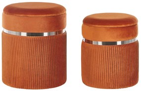 Set 2 ks taburetiek Celine (oranžová). Vlastná spoľahlivá doprava až k Vám domov. 1078273