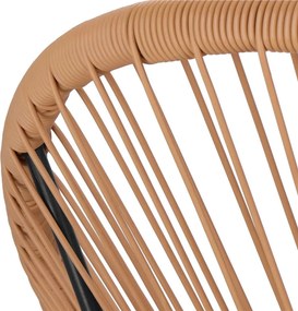 Záhradné kreslo oválne, výška 87 cm, odtiene béžovej a hnedej Springos - GF0084