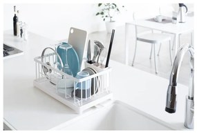 Biely odkvapkávač na riad YAMAZAKI Tower Wire