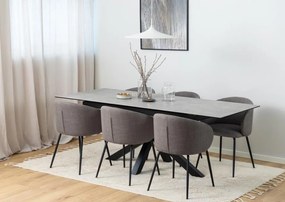 Actona Rozkladací jedálenský stôl Heaven 168/210 - sivá / čierna