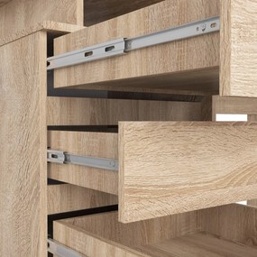 Volně stojící psací stůl CLP 135 cm dub sonoma