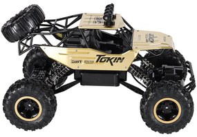 KIK Diaľkovo ovládané kovové auto RC Rock Crawler 4WD 1:12, zlaté