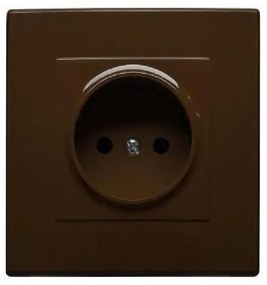 Zásuvka bez uzemnenia MILANO (hnedá)