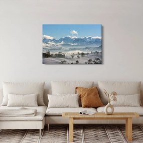 Obraz zasnežených hôr (90x60 cm)