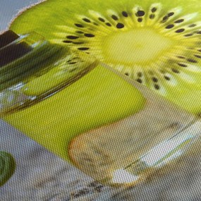 Obraz - detail rozkrojeného kiwi (120x50 cm)
