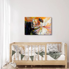Obraz - Žena hrajúca na piáno (90x60 cm)