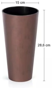 Plastový kvetináč DTUS150C 15 cm - hrdzavá