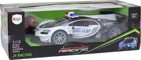 LEAN Toys Diaľkovo ovládané policajné RC auto v mierke 1:12, biele