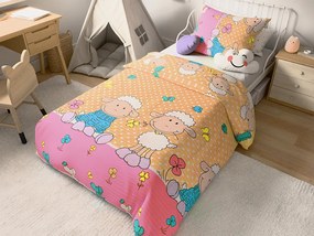 Krepové obliečky do postieľky OVEČKY krémové Rozmer obliečky: 45 x 65 cm | 90 x 135 cm