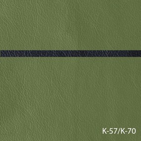 Kožená rohová sedacia súprava DUBAJ LUX XL II, ľavá, pistáciová (K-57)_čierna (K-70)