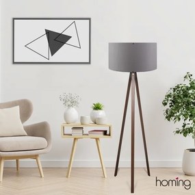 Stojacia lampa AYD 1xE27/40W/230V hnedá/šedá