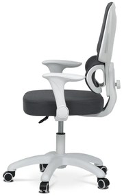 Detská pracovná stolička NANDU — sieť / látka, tmavo sivá