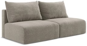 Béžová rozkladacia/s úložným priestorom pohovka 216 cm Kalena – Makamii